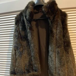 Faux fur vest jacket